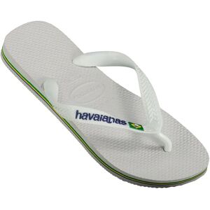 Havaianas Brasil Logo Flip Flops White UK 4-5 Boys,Girls, Havaianas Brasil Logo Flip Flops White UK 4-5 Boys,Girls,