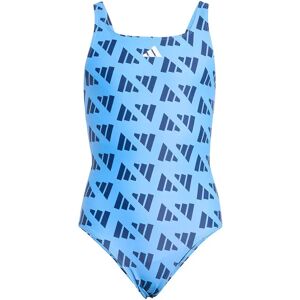 Adidas Logo Graphic V-back Swimsuit Blue Fusion / Dark Blue 5-6 Years Girls Adidas Logo Graphic V-back Swimsuit Blue Fusion / Dark Blue 5-6 Years Girls
