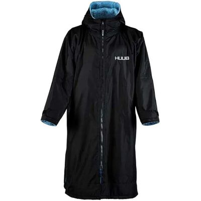HUUB Unisex Hooded Watersport Triathlon Changing Robe - Black/Blue HUUB Unisex Hooded Watersport Triathlon Changing Robe - Black/Blue