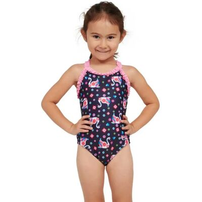 Zoggs Ruffle Crossback Swimsuit Daydream 24 Months Girls Zoggs Ruffle Crossback Swimsuit Daydream 24 Months Girls