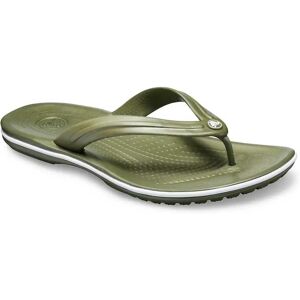Crocs Crocband Flip Flops Army Green / White UK M11/W12 Men,Women Crocs Crocband Flip Flops Army Green / White UK M11/W12 Men,Women