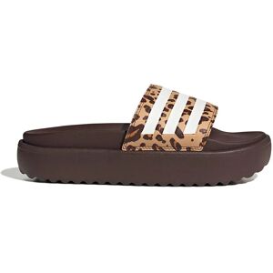 Adidas Adilette Platform Slides Shadow Brown / Cloud White / Magic Beige UK 10 Women Adidas Adilette Platform Slides Shadow Brown / Cloud White / Magic Beige UK 10 Women