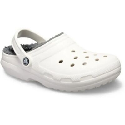 Crocs Classic Lined Clogs White / Grey UK 11 Men,Women Crocs Classic Lined Clogs White / Grey UK 11 Men,Women