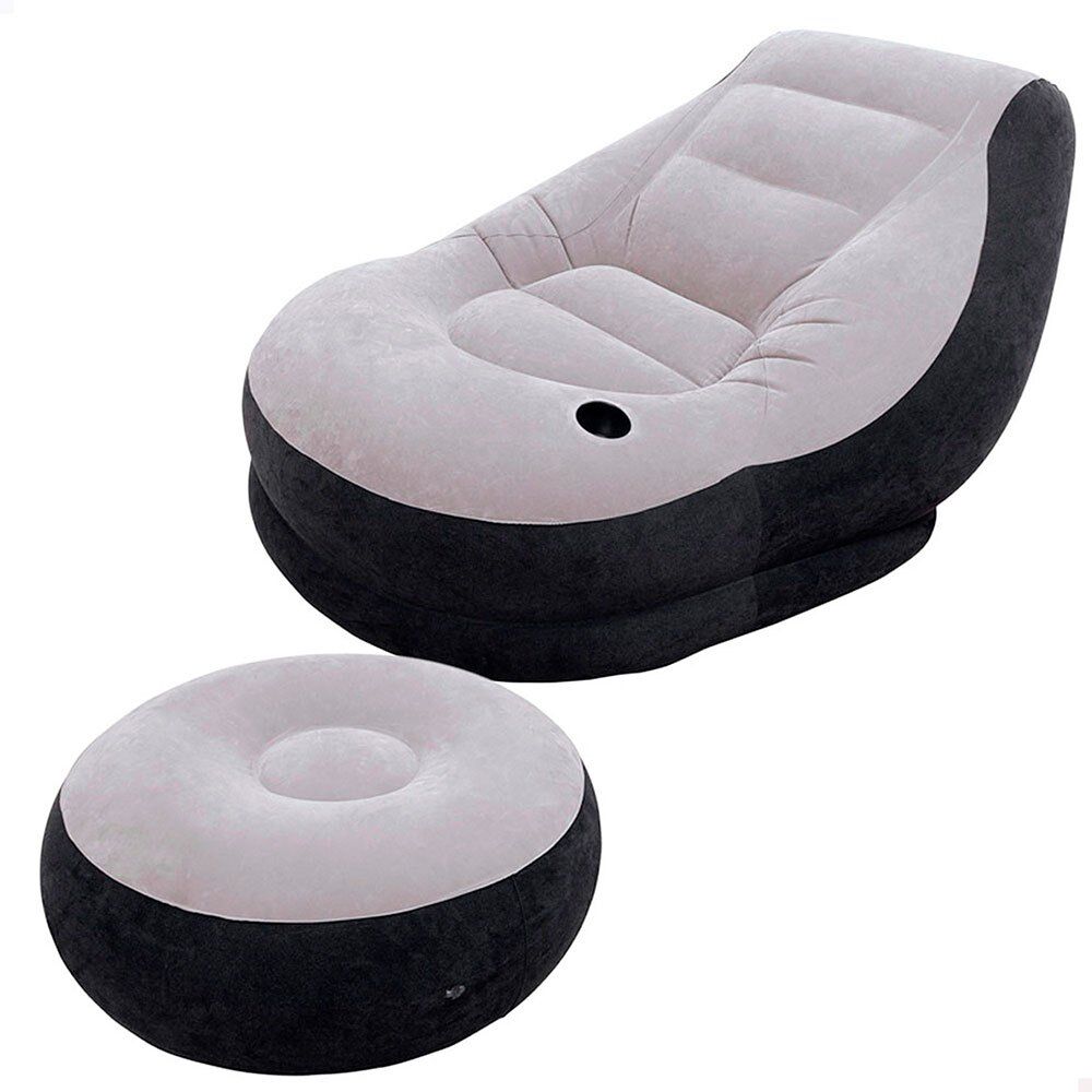 Intex Ultra Lounge Armchair With Footrest Grey 99 x 130 x 76 cm / 64 x 28 cm unisex