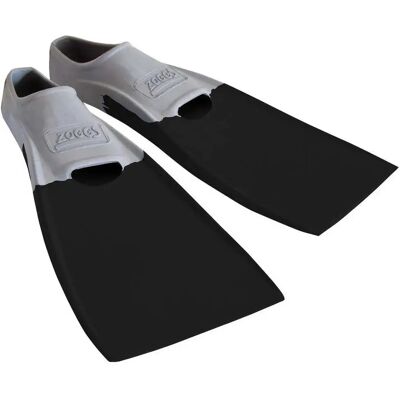 Zoggs Blade Rubber Long Swim Fins - Grey / Black - Swim Fins Zoggs Blade Rubber Long Swim Fins - Grey / Black - Swim Fins