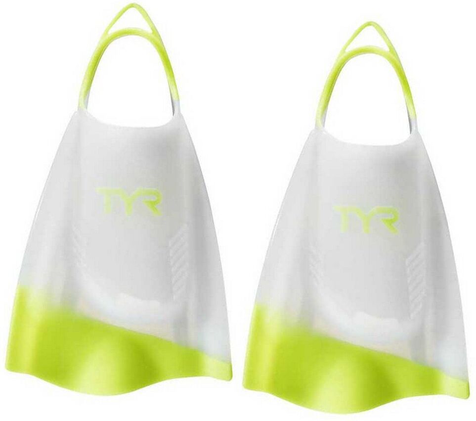 Tyr Hydroblade Swimming Fins Clear / Yellow UK 5.5-6.5 unisex