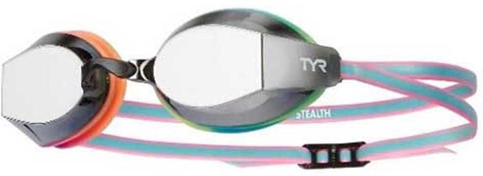 Tyr Blackops 140 Ev Racing Mirrored Junior Swimming Goggles Silver / Blue / Pink One Size Boys,Girls