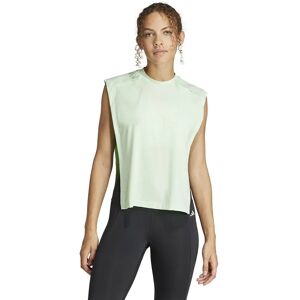Adidas Power Performance Big Logo Sleeveless T-shirt Semi Green Spark XL Women Adidas Power Performance Big Logo Sleeveless T-shirt Semi Green Spark XL Women