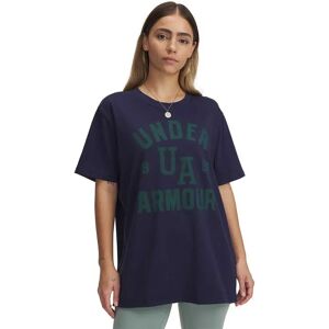 Under Armour Heavyweight Oversized Collegiate Short Sleeve T-shirt Midnight Navy / Team Kelly Green / White M Women Under Armour Heavyweight Oversized Collegiate Short Sleeve T-shirt Midnight Navy / Team Kelly Green / White M Women