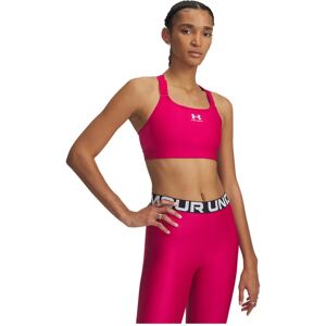 Under Armour Heatgear High Support Sports Top Shaded Fuchsia / White XS Women Under Armour Heatgear High Support Sports Top Shaded Fuchsia / White XS Women