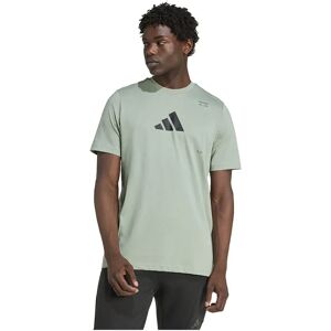 Adidas Performance M Tr Cat G T Silver Green Sport T-Shirt Adidas Performance M Tr Cat G T Silver Green Sport T-Shirt