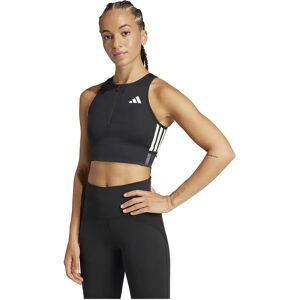 Adidas Adizero Running Gel Pocket Crop Sports Top Black XL Women Adidas Adizero Running Gel Pocket Crop Sports Top Black XL Women