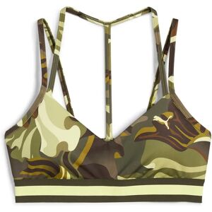 Puma Floral Ribbon Strappy Low Sports Bra Dark Olive XL Women Puma Floral Ribbon Strappy Low Sports Bra Dark Olive XL Women