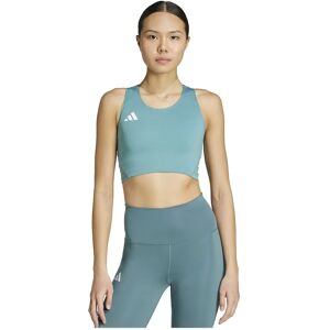Adidas Adizero Essentials Running Crop Sports Top Preloved Teal L Women Adidas Adizero Essentials Running Crop Sports Top Preloved Teal L Women