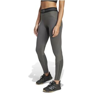 Adidas Hyperglam Rib Leggings Grey Six / Black 2XL Women Adidas Hyperglam Rib Leggings Grey Six / Black 2XL Women