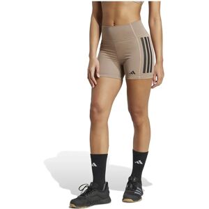 Adidas Optime 3 Stripes 5´´ Short Leggings Chalky Brown XS Women Adidas Optime 3 Stripes 5´´ Short Leggings Chalky Brown XS Women