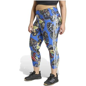 Adidas X Farm Plus 7/8 Leggings Black / Hi-Res Blue / Lush Red 3X Women Adidas X Farm Plus 7/8 Leggings Black / Hi-Res Blue / Lush Red 3X Women