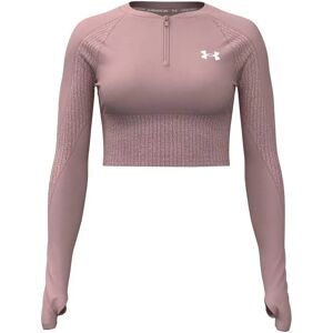 Under Armour Hg Rib Half Zip Sweatshirt Pink / Pink M Women Under Armour Hg Rib Half Zip Sweatshirt Pink / Pink M Women