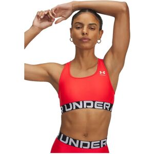 Under Armour Heatgear Branded Medium Impact Sports Bra Red / White XS Women Under Armour Heatgear Branded Medium Impact Sports Bra Red / White XS Women