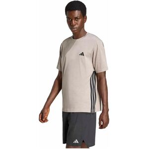 Adidas Workout Essentials Feelready 3 Stripes Short Sleeve T-shirt Medium Grey Heather / Black M Men Adidas Workout Essentials Feelready 3 Stripes Short Sleeve T-shirt Medium Grey Heather / Black M Men
