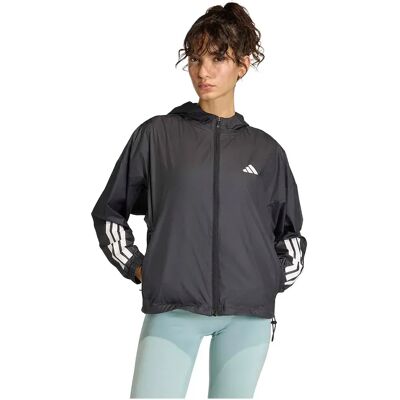 Adidas Hyperglam 3 Stripes Windbreaker Black 2XS Women Adidas Hyperglam 3 Stripes Windbreaker Black 2XS Women