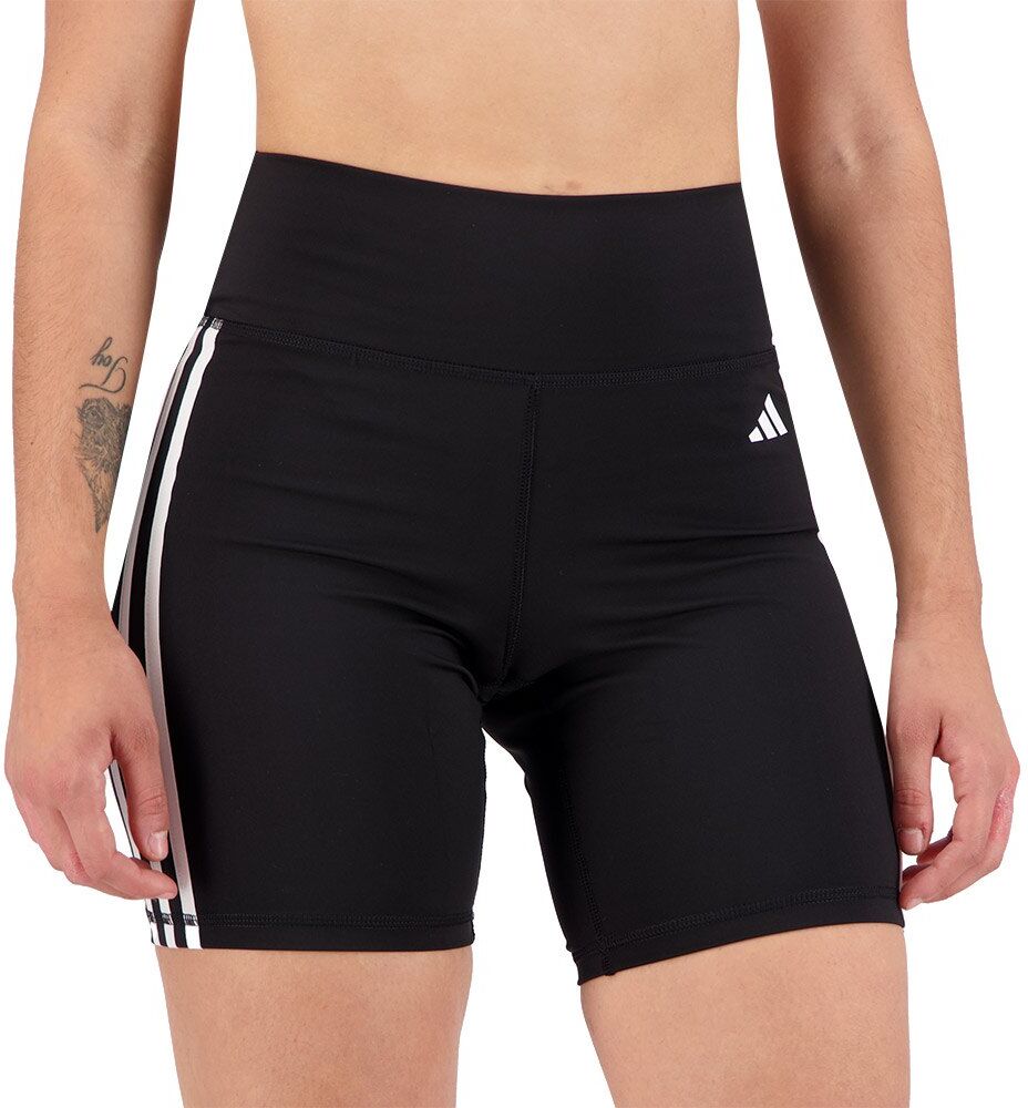 Adidas Essentials 3 Stripes High-waisted Short Leggings Black S Women