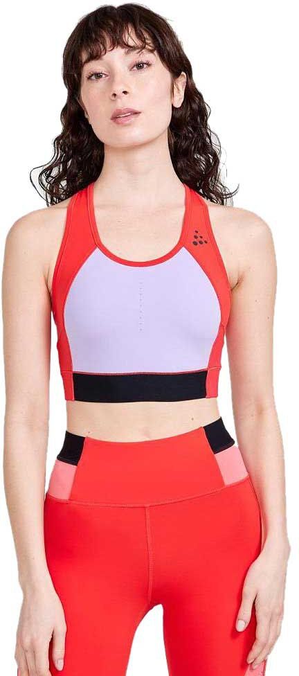 Craft Pro Hit Blocked Sport Sports Top Reddish / Lavender S Women