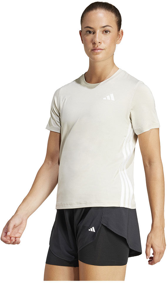 Adidas Train Essentials 3 Stripes Workout Short Sleeve T-shirt Wonder Alumina / White S Women