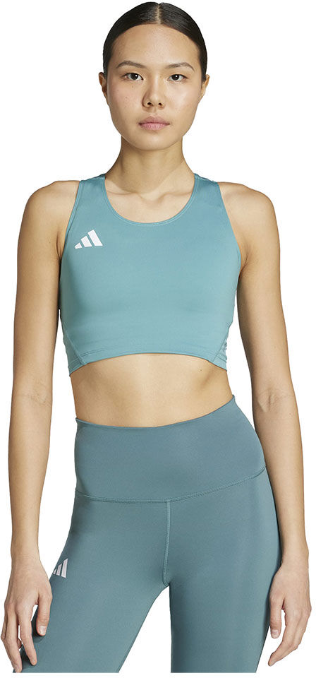 Adidas Adizero Essentials Running Crop Sports Top Preloved Teal S Women