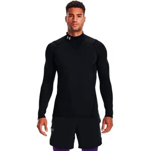 Under Armour Coldgear Armour Fitted Mock Long Sleeve T-shirt Black / White L Men Under Armour Coldgear Armour Fitted Mock Long Sleeve T-shirt Black / White L Men