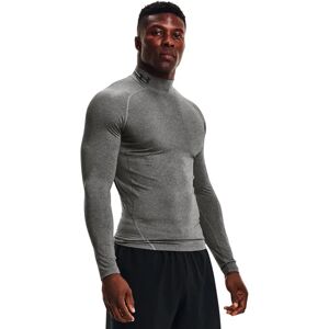 Under Armour Heatgear Armour Comp Mock Long Sleeve T-shirt Carbon Heather / Black XL Men Under Armour Heatgear Armour Comp Mock Long Sleeve T-shirt Carbon Heather / Black XL Men