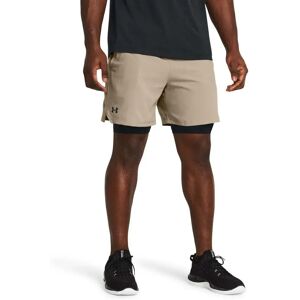 Under Armour Vanish Woven 2-in-1 Shorts Timberwolf Taupe / Black / Black XL Men Under Armour Vanish Woven 2-in-1 Shorts Timberwolf Taupe / Black / Black XL Men