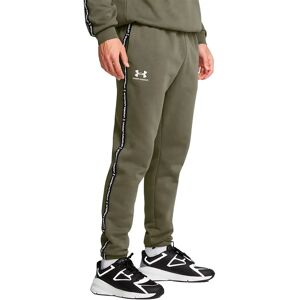 Under Armour Icon Fleece Taping Joggers Marine OD Green / White S Men Under Armour Icon Fleece Taping Joggers Marine OD Green / White S Men