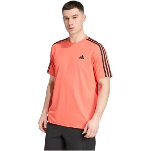 Adidas Train Essentials 3 Stripes Training Short Sleeve T-shirt Easy Coral / Black 2XL Men Adidas Train Essentials 3 Stripes Training Short Sleeve T-shirt Easy Coral / Black 2XL Men
