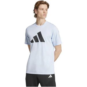 Adidas Train Essentials Feelready Logo Training Short Sleeve T-shirt Glow Blue / Black XL Men Adidas Train Essentials Feelready Logo Training Short Sleeve T-shirt Glow Blue / Black XL Men