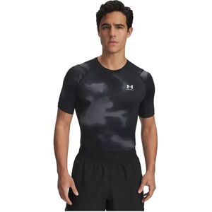 Under Armour Heatgear Armour Printed Short Sleeve T-shirt Black / White XS Men Under Armour Heatgear Armour Printed Short Sleeve T-shirt Black / White XS Men