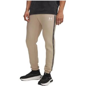 Under Armour Icon Fleece Taping Joggers Brown / White L Men Under Armour Icon Fleece Taping Joggers Brown / White L Men