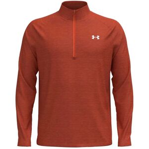 Under Armour Tech Textured Half Zip Sweatshirt Orange / White XS Men Under Armour Tech Textured Half Zip Sweatshirt Orange / White XS Men