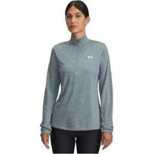 Under Armour Tech Twist Half Zip Sweatshirt White / Blue L Women Under Armour Tech Twist Half Zip Sweatshirt White / Blue L Women