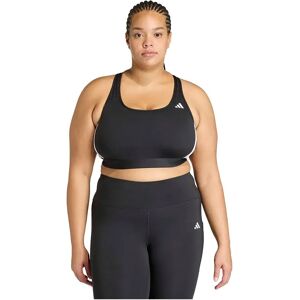 Adidas Optime Essentials 3 Stripes Plus Medium Impact Sports Bra Black / White 2X Women Adidas Optime Essentials 3 Stripes Plus Medium Impact Sports Bra Black / White 2X Women