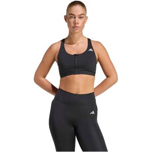 Adidas Optime Essentials Workout Zip-front Medium Impact Sports Bra Black XS Women Adidas Optime Essentials Workout Zip-front Medium Impact Sports Bra Black XS Women