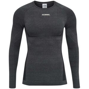 Hummel Mike Seamless Long Sleeve T-shirt Black / Asphalt Melange XL Men Hummel Mike Seamless Long Sleeve T-shirt Black / Asphalt Melange XL Men