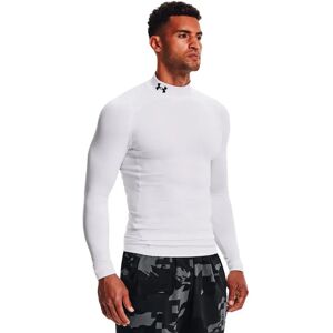 Under Armour Coldgear Armour Comp Mock Long Sleeve T-shirt White / Black XL Men Under Armour Coldgear Armour Comp Mock Long Sleeve T-shirt White / Black XL Men