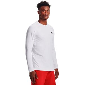 Under Armour Coldgear Armour Fitted Crew Long Sleeve T-shirt White / Black XS Men Under Armour Coldgear Armour Fitted Crew Long Sleeve T-shirt White / Black XS Men