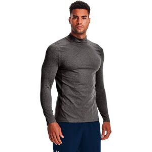 Under Armour Coldgear Armour Fitted Mock Long Sleeve T-shirt Charcoal Light Heather / Black L Men Under Armour Coldgear Armour Fitted Mock Long Sleeve T-shirt Charcoal Light Heather / Black L Men