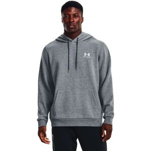 Under Armour Essential Fleece Hoodie Pitch Gray Medium Heather / White XL Men Under Armour Essential Fleece Hoodie Pitch Gray Medium Heather / White XL Men