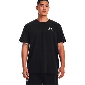 Under Armour Logo Embroidered Heavyweight Short Sleeve T-shirt Black / White 3XL Men Under Armour Logo Embroidered Heavyweight Short Sleeve T-shirt Black / White 3XL Men