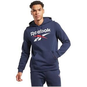 Reebok Identity Fleece Stacked Logo Pullover Sweatshirt Vector Navy XS Men Reebok Identity Fleece Stacked Logo Pullover Sweatshirt Vector Navy XS Men