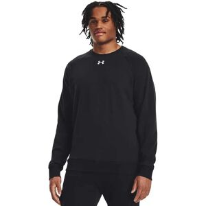 Under Armour Rival Fleece Crew Sweatshirt Black 001 / White 100 4XL Men Under Armour Rival Fleece Crew Sweatshirt Black 001 / White 100 4XL Men