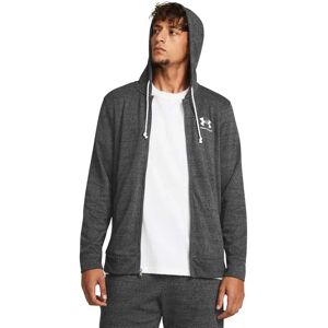 Under Armour Rival Terry Lc Full Zip Sweatshirt Castlerock Light Heather / Onyx White L Men Under Armour Rival Terry Lc Full Zip Sweatshirt Castlerock Light Heather / Onyx White L Men
